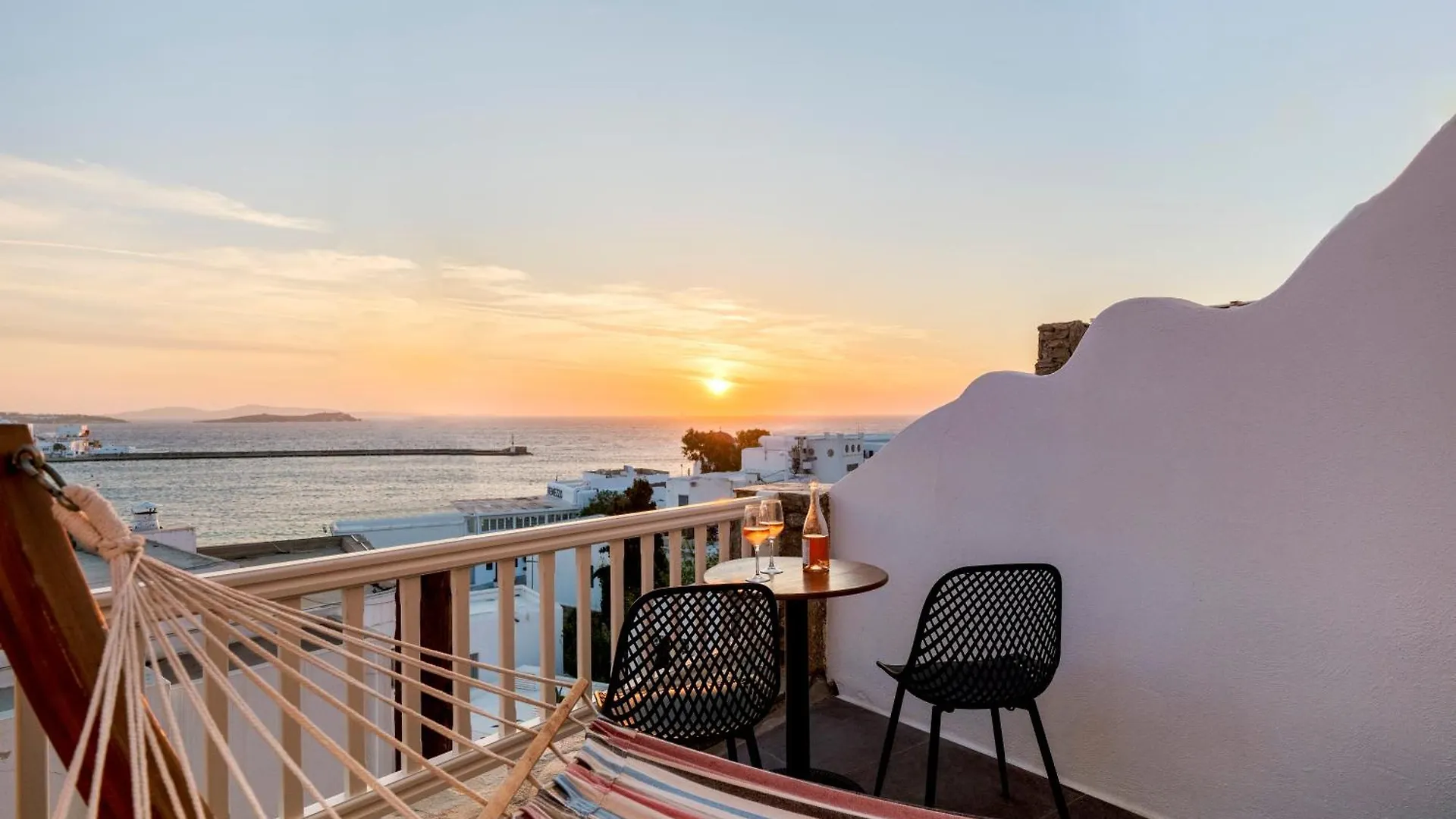 Yalos Hotel Sunset View Mykonos Town Private Rooms